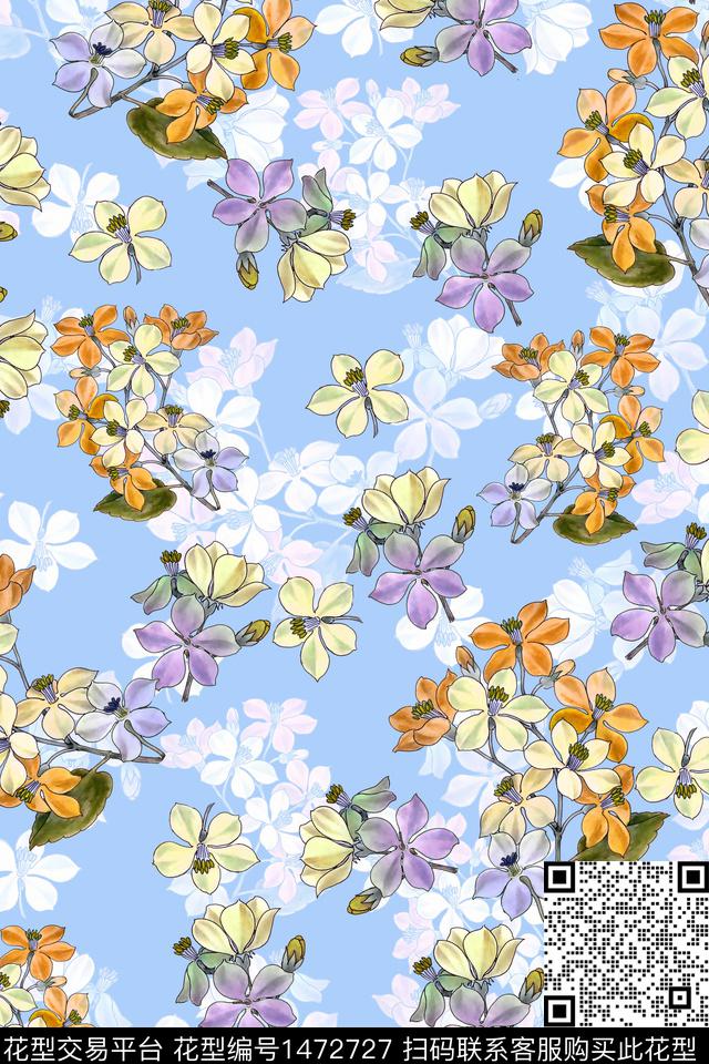 年轻女性潮牌大牌风数码印花华亿平台下载（图片编号: 1472727） - 瓦栏（Walan）