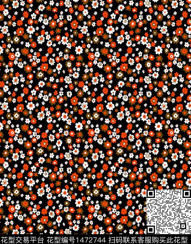 花卉春夏华亿平台小碎花数码印花华亿平台下载（图片编号: 1472744） - 瓦栏（Walan）