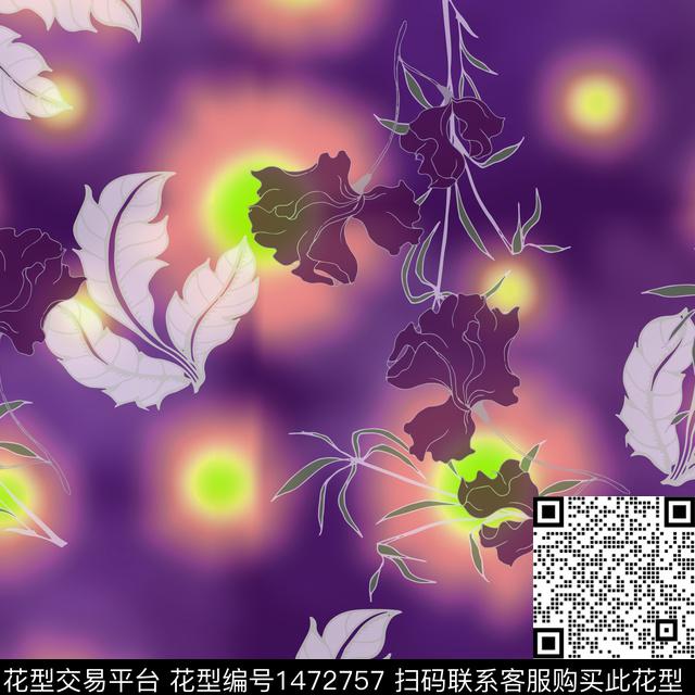 绿植树叶数码华亿平台花卉数码印花华亿平台下载（图片编号: 1472757） - 瓦栏（Walan）