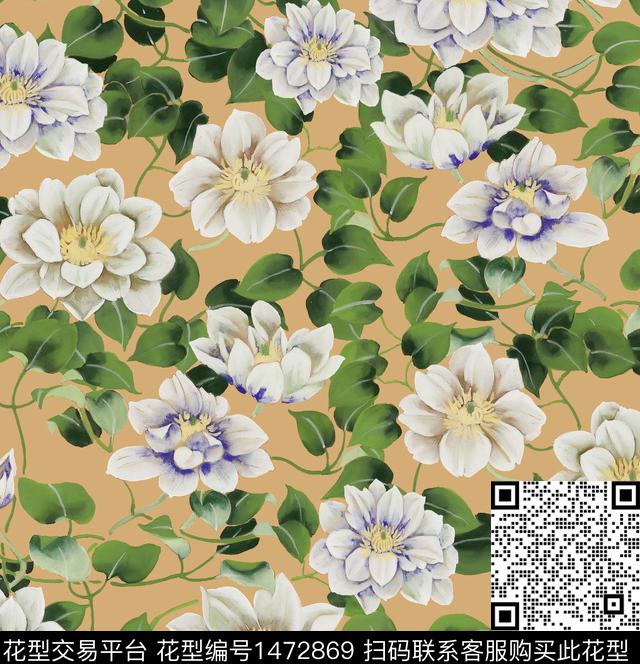 年轻女性小清新小碎花数码印花华亿平台下载（图片编号: 1472869） - 瓦栏（Walan）