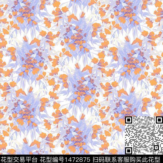 年轻女性小清新小碎花数码印花华亿平台下载（图片编号: 1472875） - 瓦栏（Walan）