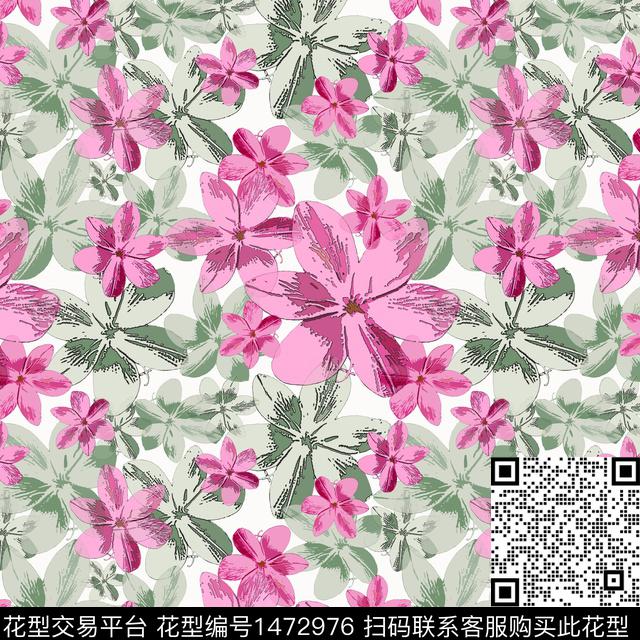 花卉大牌风小碎花传统印花华亿平台下载（图片编号: 1472976） - 瓦栏（Walan）