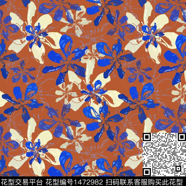 花卉大牌风小碎花传统印花华亿平台下载（图片编号: 1472982） - 瓦栏（Walan）