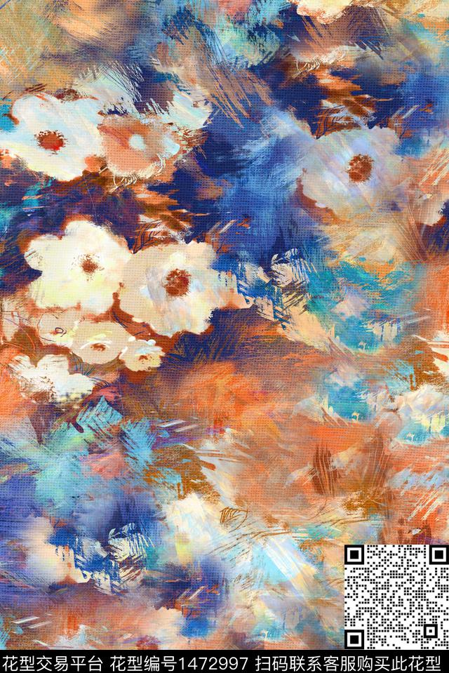 女装花卉香云纱数码印花华亿平台下载（图片编号: 1472997） - 瓦栏（Walan）