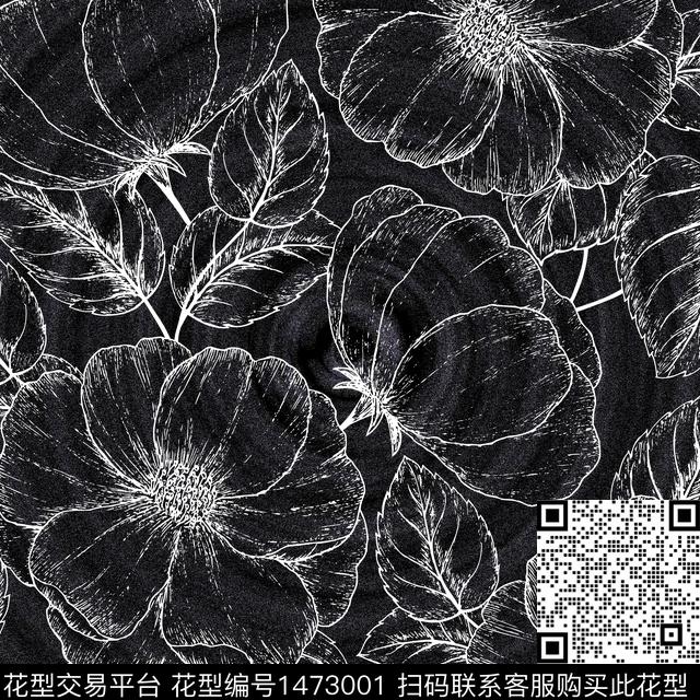 绿植树叶数码华亿平台花卉数码印花华亿平台下载（图片编号: 1473001） - 瓦栏（Walan）