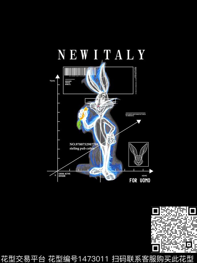 时尚大牌风大牌男装数码印花华亿平台下载（图片编号: 1473011） - 瓦栏（Walan）