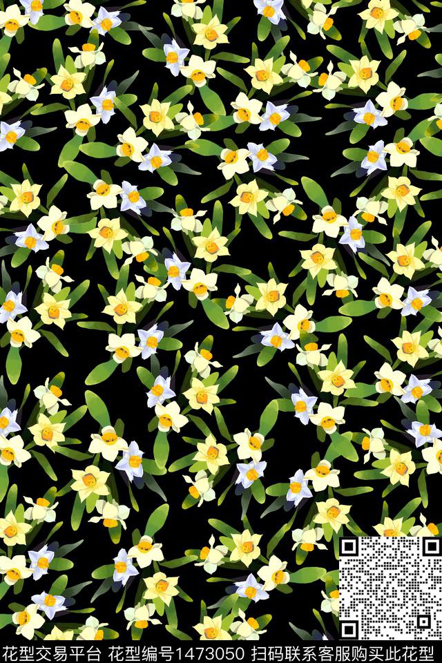 绿植树叶花卉大牌风数码印花华亿平台下载（图片编号: 1473050） - 瓦栏（Walan）