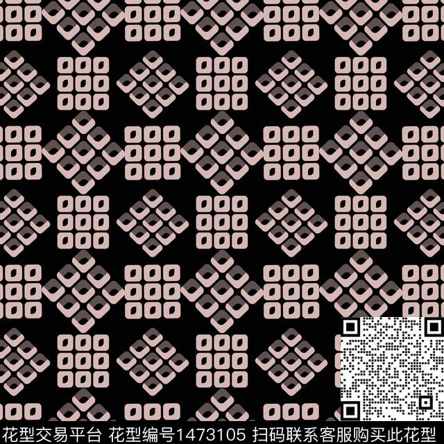 格子几何大牌风传统印花华亿平台下载（图片编号: 1473105） - 瓦栏（Walan）