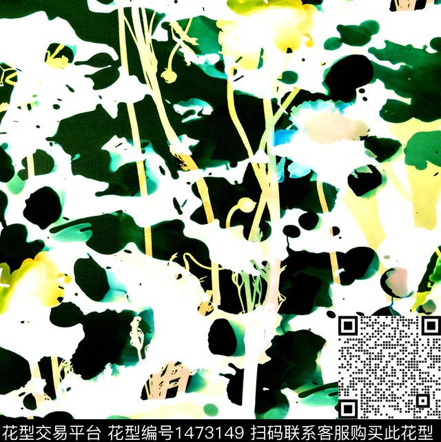 抽象花卉审年轻女性数码印花华亿平台下载（图片编号: 1473149） - 瓦栏（Walan）