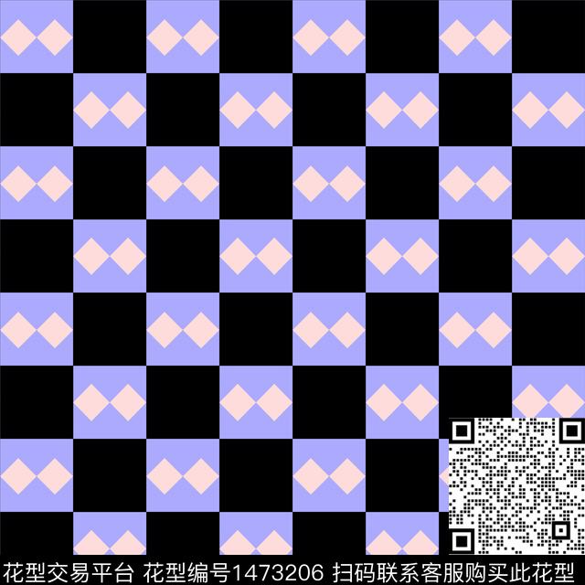 格子几何女装传统印花华亿平台下载（图片编号: 1473206） - 瓦栏（Walan）