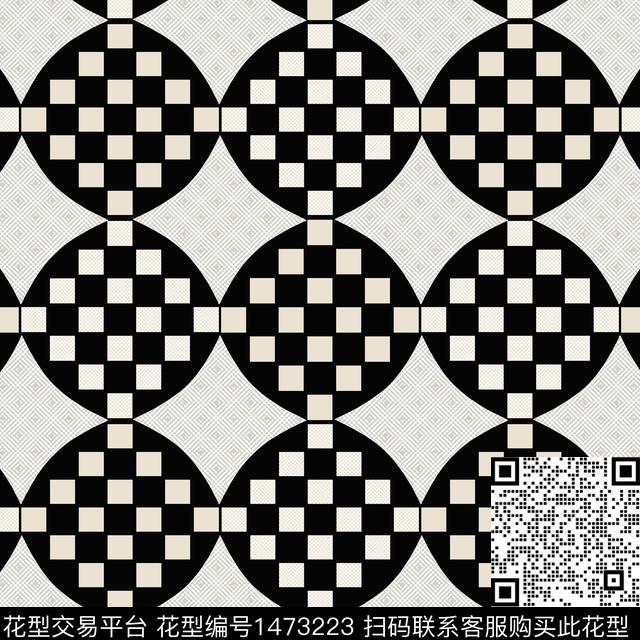 几何大牌风棋牌格纹传统印花华亿平台下载（图片编号: 1473223） - 瓦栏（Walan）
