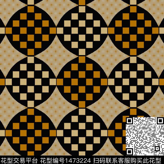 几何大牌风棋牌格纹传统印花华亿平台下载（图片编号: 1473224） - 瓦栏（Walan）