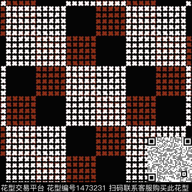 几何大牌风棋牌格纹传统印花华亿平台下载（图片编号: 1473231） - 瓦栏（Walan）