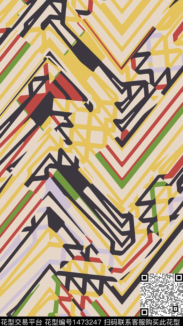 时尚几何女装传统印花华亿平台下载（图片编号: 1473247） - 瓦栏（Walan）