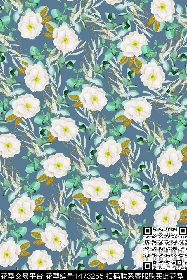 女装大牌风小碎花数码印花华亿平台下载（图片编号: 1473255） - 瓦栏（Walan）