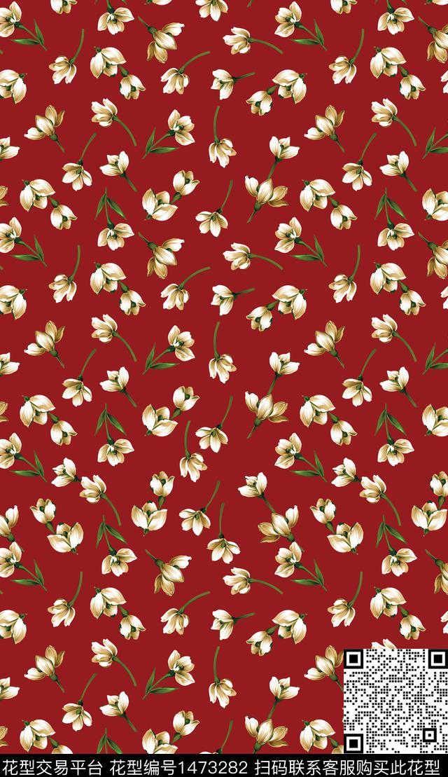 花卉春夏华亿平台小碎花数码印花华亿平台下载（图片编号: 1473282） - 瓦栏（Walan）
