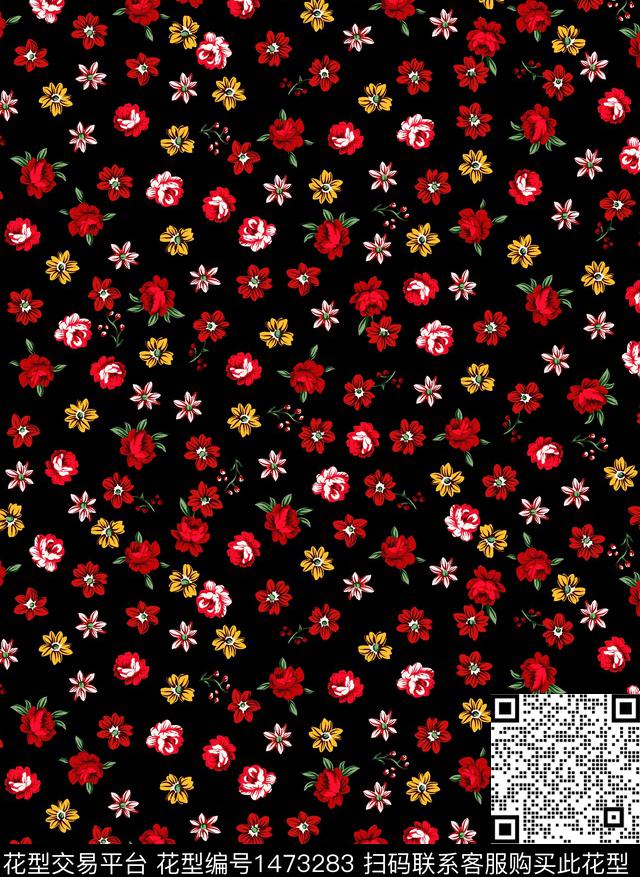 花卉春夏华亿平台小碎花数码印花华亿平台下载（图片编号: 1473283） - 瓦栏（Walan）