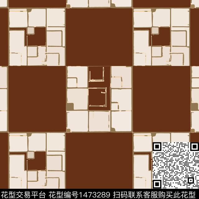 线条几何大牌风传统印花华亿平台下载（图片编号: 1473289） - 瓦栏（Walan）