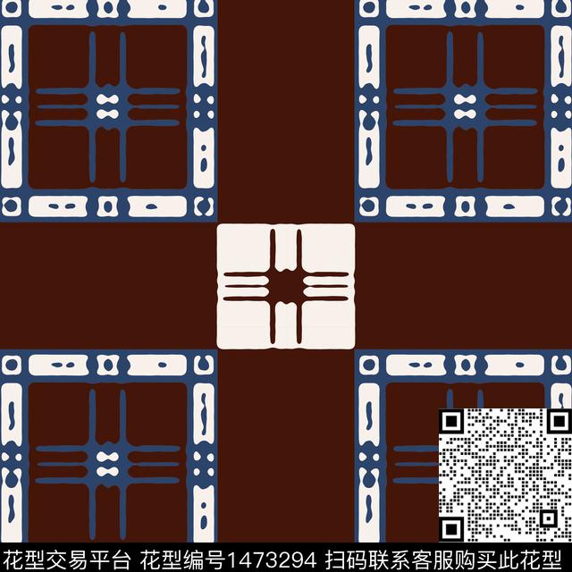 几何大牌风棋牌格纹传统印花华亿平台下载（图片编号: 1473294） - 瓦栏（Walan）