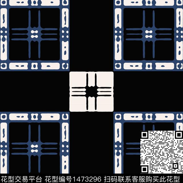 几何大牌风棋牌格纹传统印花华亿平台下载（图片编号: 1473296） - 瓦栏（Walan）