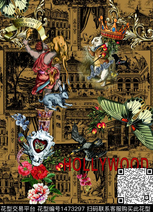 花卉数码印花华亿平台下载（图片编号: 1473297） - 瓦栏（Walan）