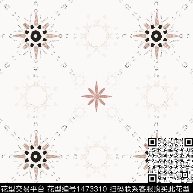 几何传统纹样大牌风传统印花华亿平台下载（图片编号: 1473310） - 瓦栏（Walan）