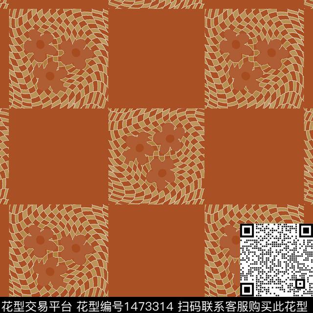 几何大牌风棋牌格纹传统印花华亿平台下载（图片编号: 1473314） - 瓦栏（Walan）