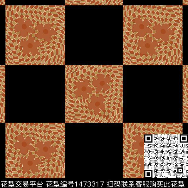 几何大牌风棋牌格纹传统印花华亿平台下载（图片编号: 1473317） - 瓦栏（Walan）