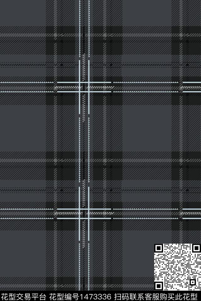 字母格子条纹数码印花华亿平台下载（图片编号: 1473336） - 瓦栏（Walan）