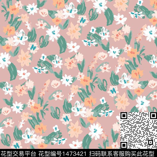 年轻女性大牌风小碎花传统印花华亿平台下载（图片编号: 1473421） - 瓦栏（Walan）