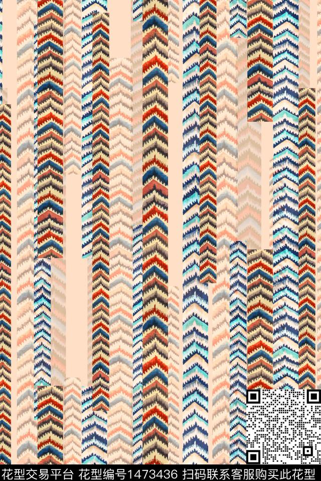 几何花卉传统纹样年轻女性传统印花华亿平台下载（图片编号: 1473436） - 瓦栏（Walan）