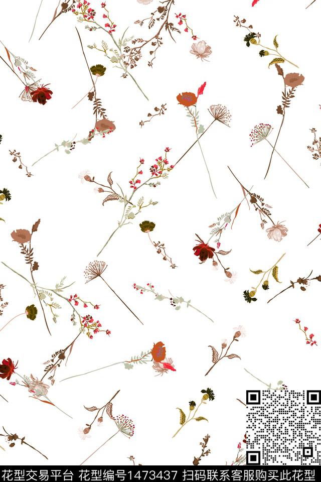 绿植树叶年轻女性大牌风传统印花华亿平台下载（图片编号: 1473437） - 瓦栏（Walan）