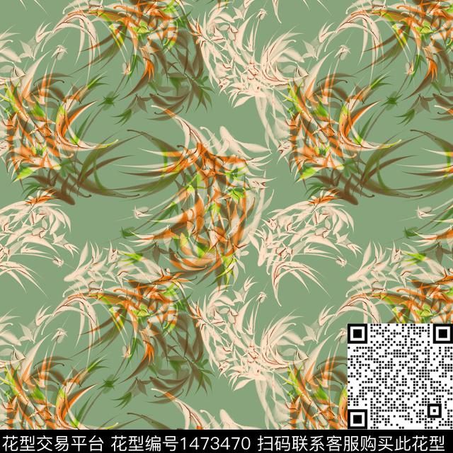 大牌风小碎花手绘花卉数码印花华亿平台下载（图片编号: 1473470） - 瓦栏（Walan）