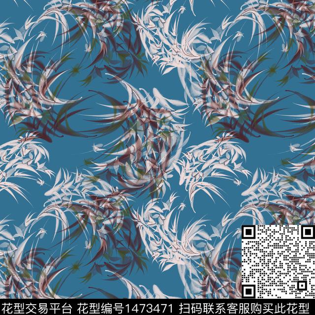 大牌风小碎花手绘花卉数码印花华亿平台下载（图片编号: 1473471） - 瓦栏（Walan）