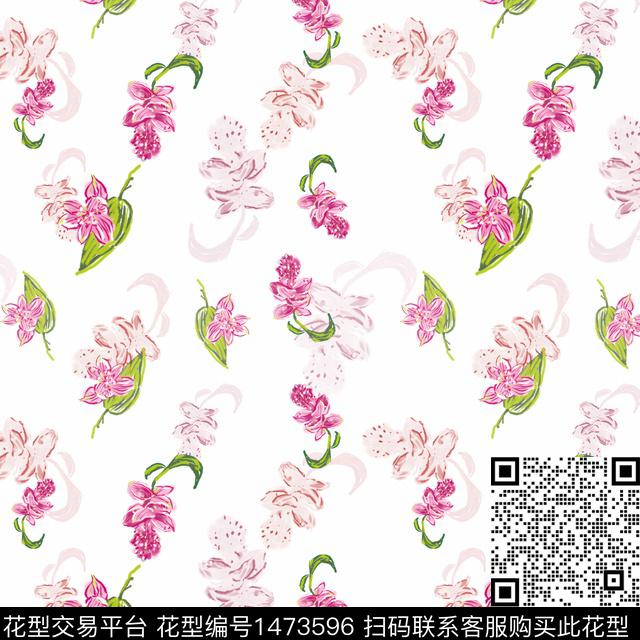 花卉小碎花手绘花卉数码印花华亿平台下载（图片编号: 1473596） - 瓦栏（Walan）