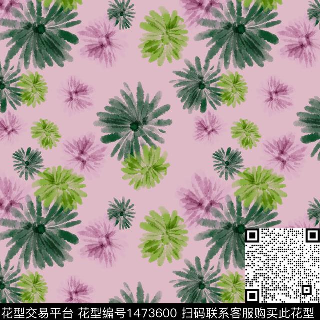 花卉小碎花手绘花卉数码印花华亿平台下载（图片编号: 1473600） - 瓦栏（Walan）