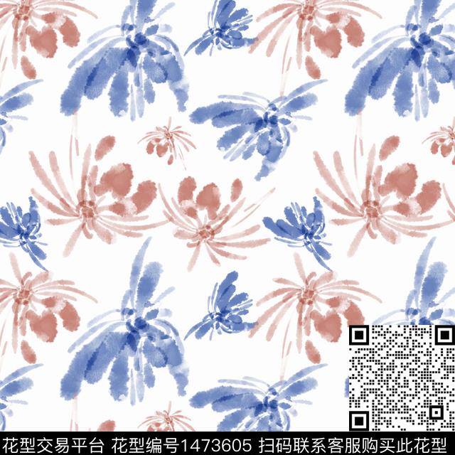 花卉大牌风小碎花数码印花华亿平台下载（图片编号: 1473605） - 瓦栏（Walan）