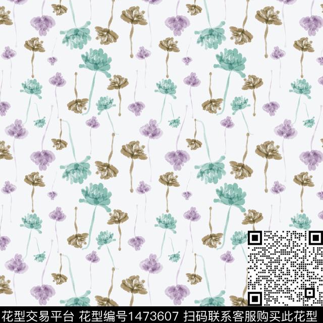 花卉大牌风小碎花数码印花华亿平台下载（图片编号: 1473607） - 瓦栏（Walan）