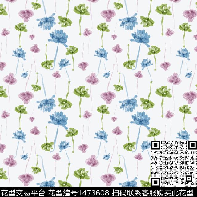 花卉大牌风小碎花数码印花华亿平台下载（图片编号: 1473608） - 瓦栏（Walan）