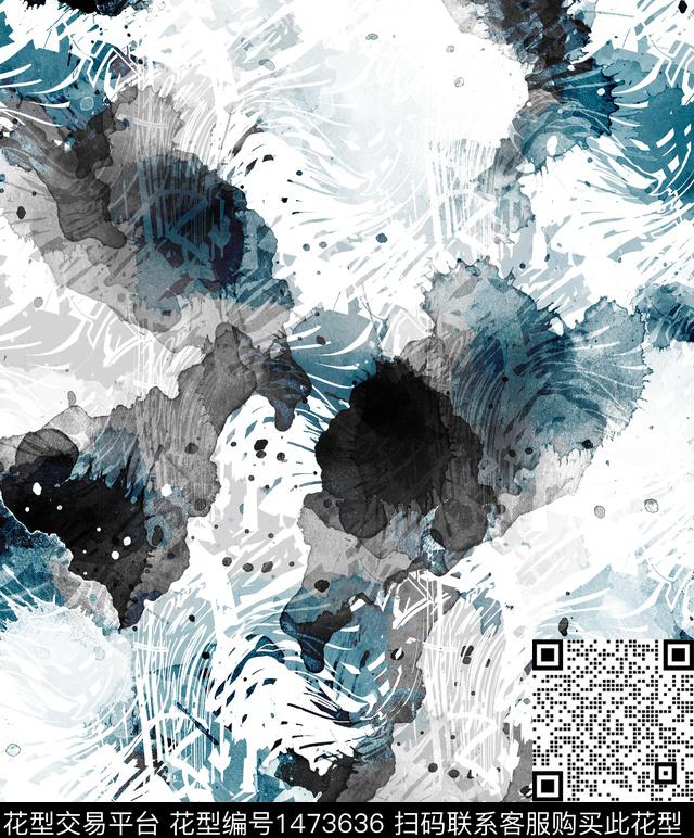 字母几何扎染华亿平台数码印花华亿平台下载（图片编号: 1473636） - 瓦栏（Walan）