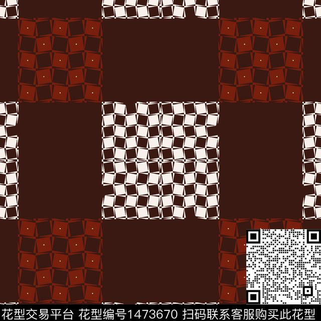 格子几何棋盘格纹传统印花华亿平台下载（图片编号: 1473670） - 瓦栏（Walan）