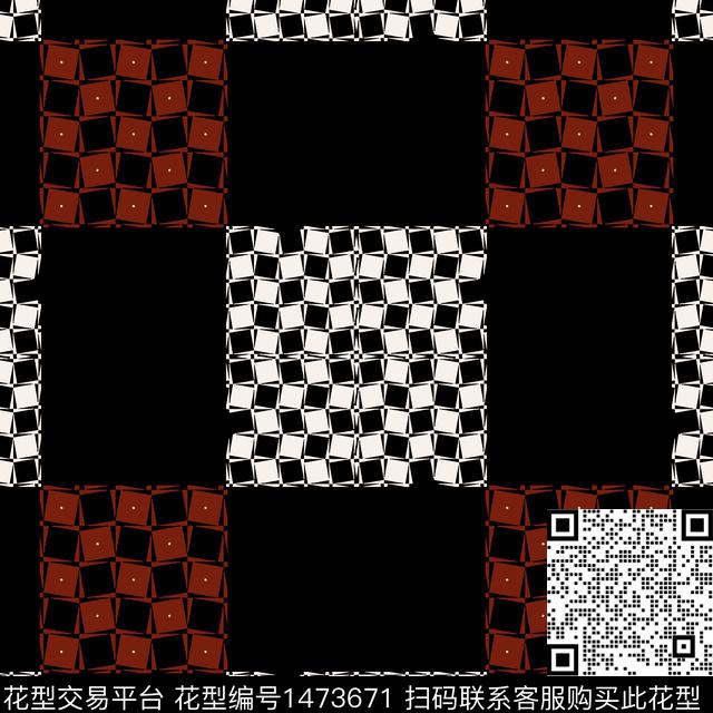 格子几何棋盘格纹传统印花华亿平台下载（图片编号: 1473671） - 瓦栏（Walan）