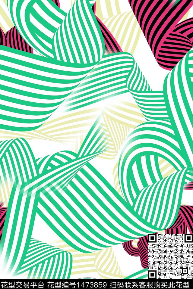 抽象花卉年轻女性大牌风数码印花华亿平台下载（图片编号: 1473859） - 瓦栏（Walan）