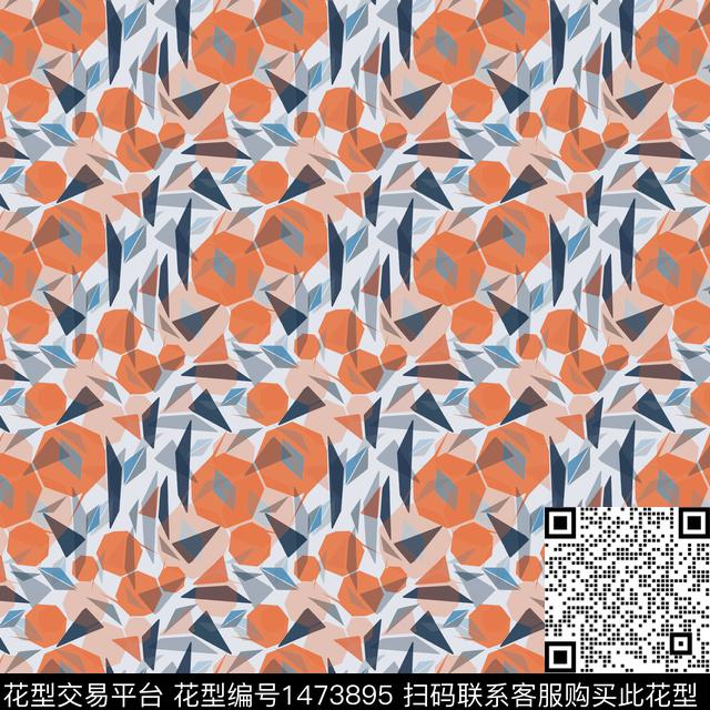 几何大牌风三角形传统印花华亿平台下载（图片编号: 1473895） - 瓦栏（Walan）