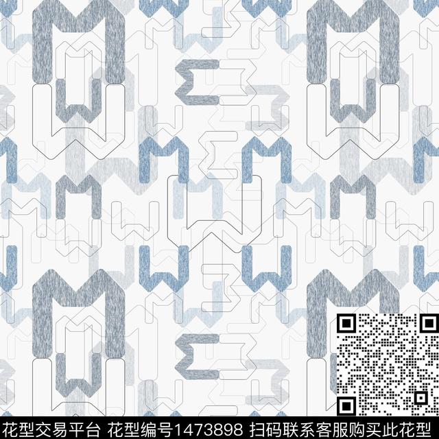 字母几何大牌风传统印花华亿平台下载（图片编号: 1473898） - 瓦栏（Walan）