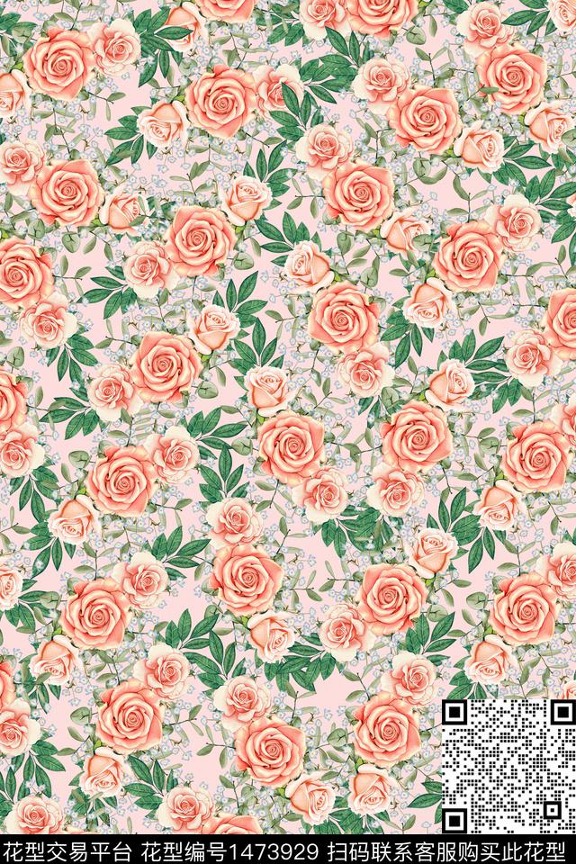 女装大牌风小碎花数码印花华亿平台下载（图片编号: 1473929） - 瓦栏（Walan）