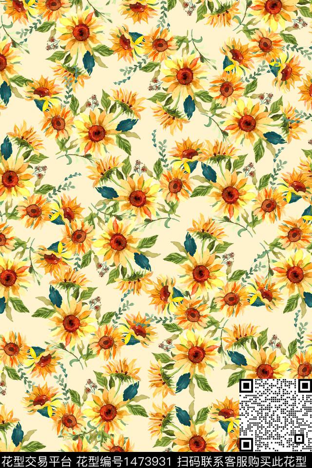 女装大牌风小碎花数码印花华亿平台下载（图片编号: 1473931） - 瓦栏（Walan）