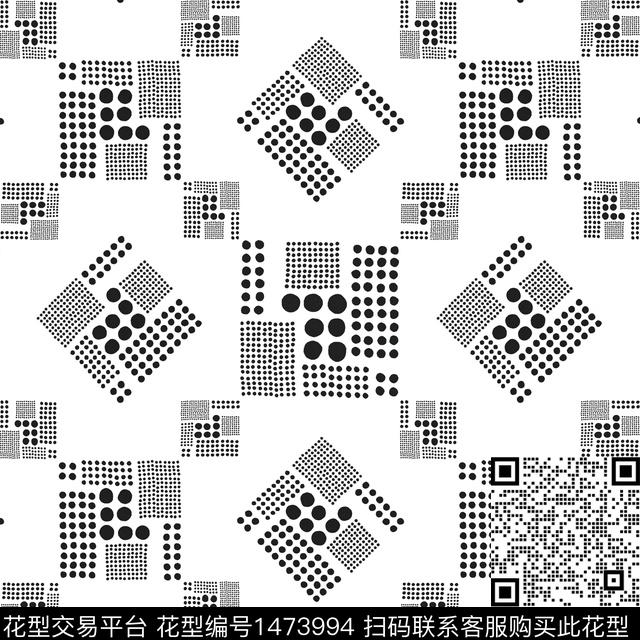 格子几何大牌风传统印花华亿平台下载（图片编号: 1473994） - 瓦栏（Walan）