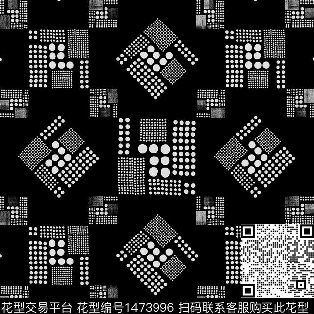 格子几何大牌风传统印花华亿平台下载（图片编号: 1473996） - 瓦栏（Walan）