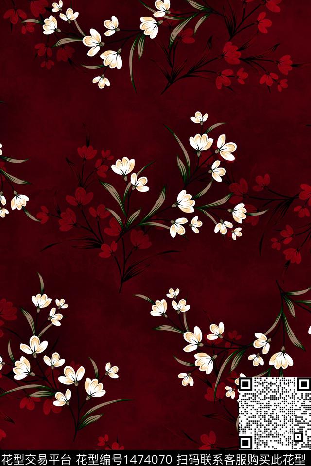 真丝中老年抽象数码印花华亿平台下载（图片编号: 1474070） - 瓦栏（Walan）